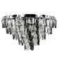Pendant lamp Seaton 12, gray/chrome color, H46cm, D50cm, E14x12 40W(MAX)
