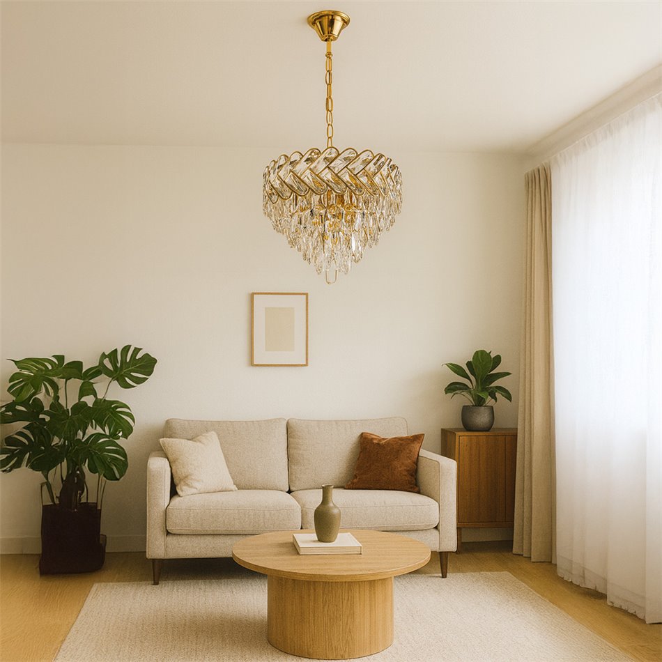 Pendant lamp Yardiny 500, H50-90cm, D50cm, E14x9 40W(MAX)