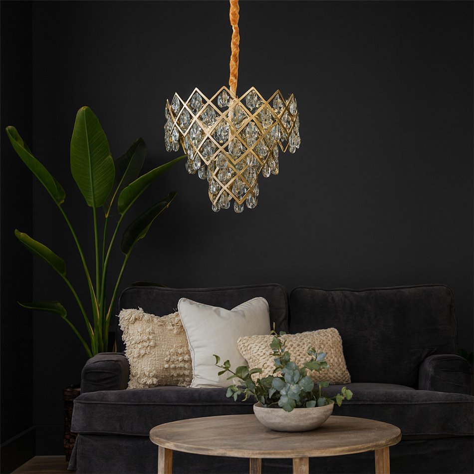 Pendant lamp Roda, H42-120cm D51cm, E14x6 40W(MAX)