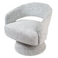 Armchair Delle, swivel 360, white/grey, H72x71x72cm, seat H45cm