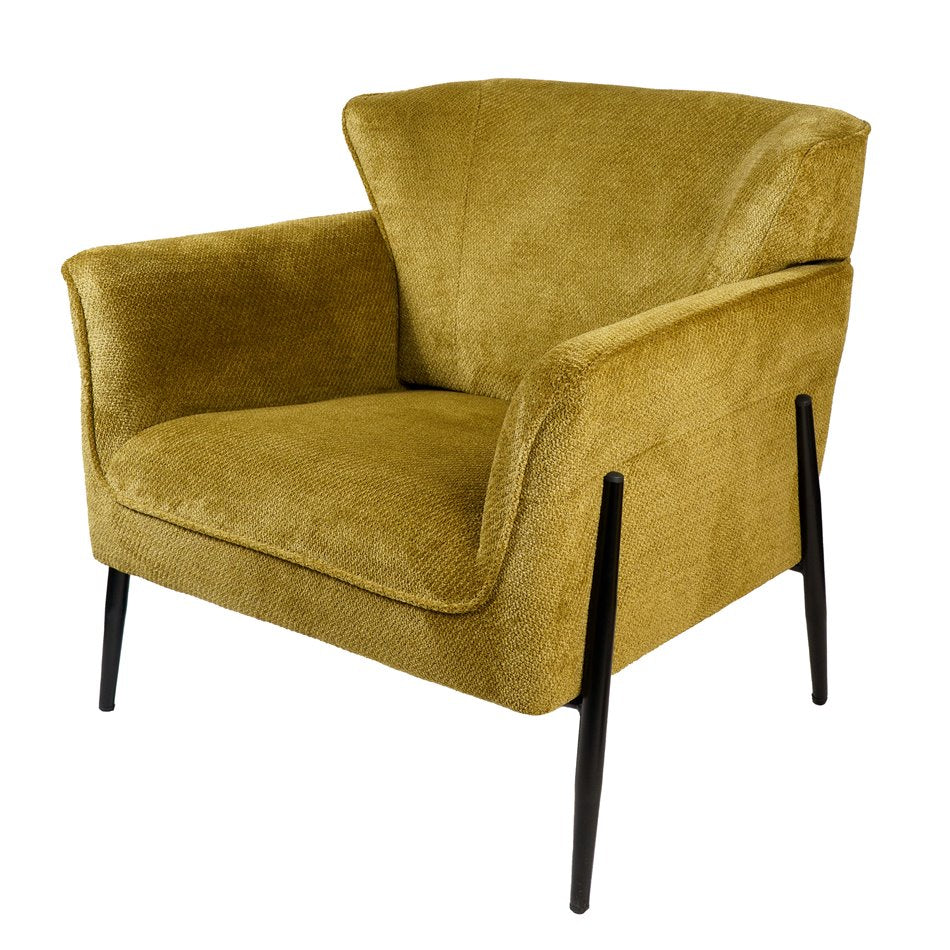 Armchair Dolni, yellow, H83x81x83cm, seat H 44cm