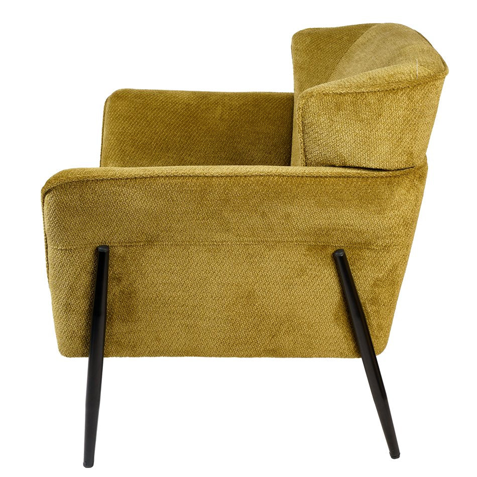 Armchair Dolni, yellow, H83x81x83cm, seat H 44cm