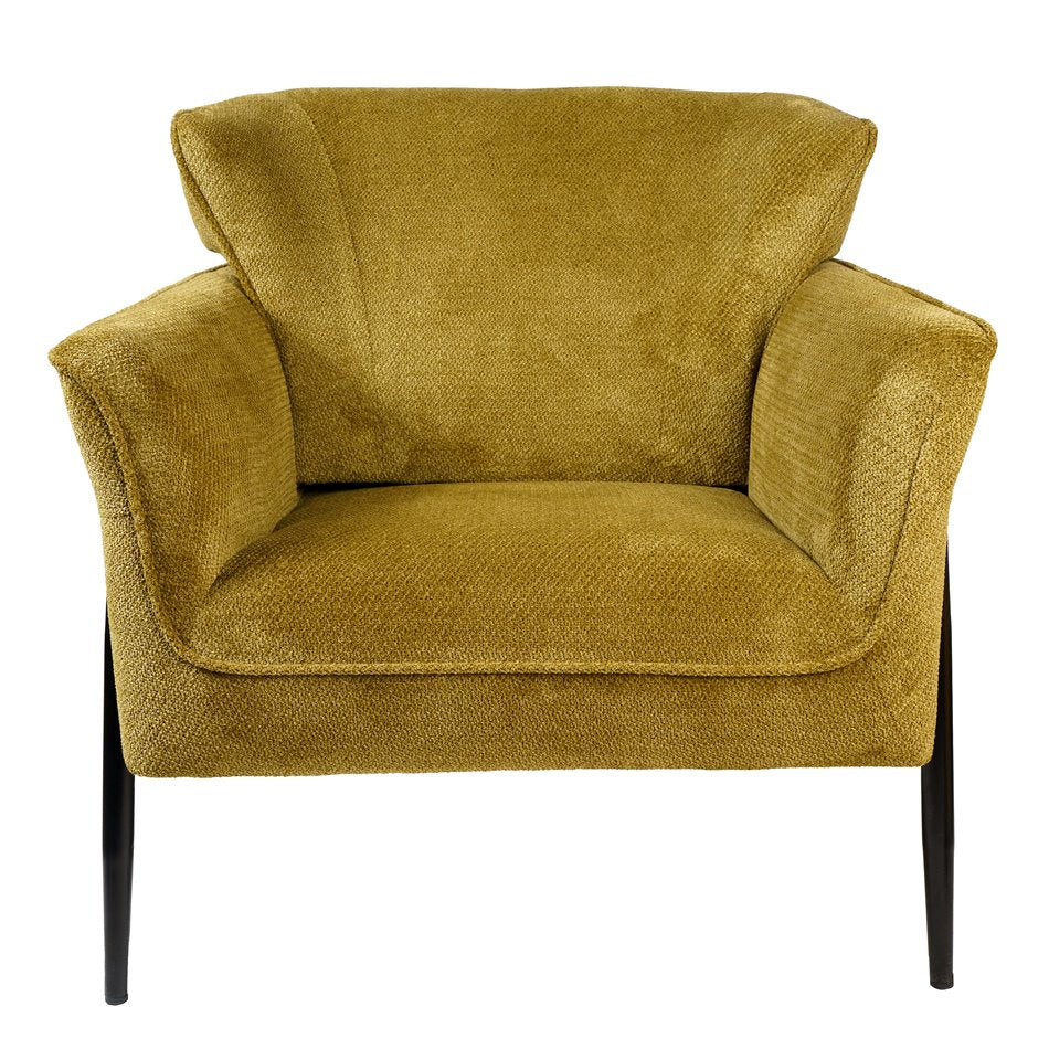 Armchair Dolni, yellow, H83x81x83cm, seat H 44cm