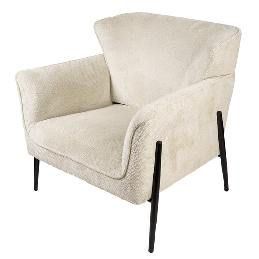 Armchair Dolni, cream color, H83x81x83cm, seat H44cm