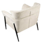 Armchair Dolni, cream color, H83x81x83cm, seat H44cm