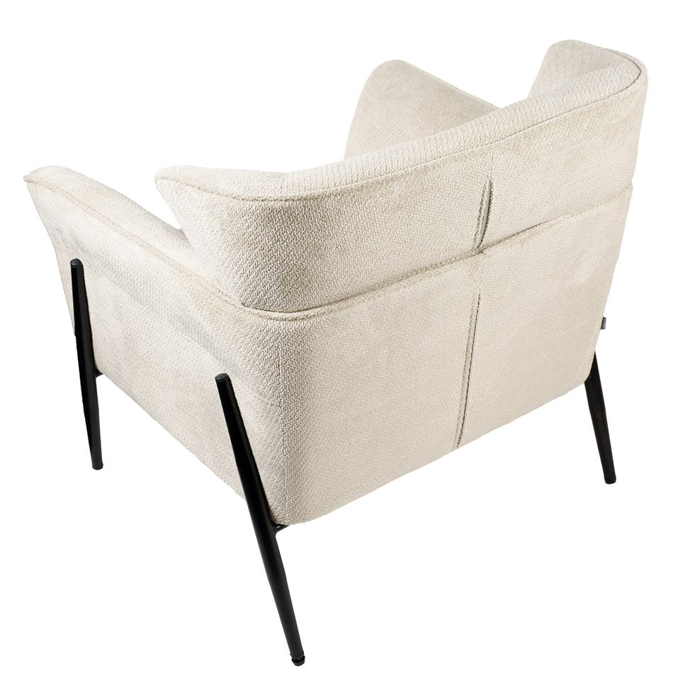 Armchair Dolni, cream color, H83x81x83cm, seat H44cm