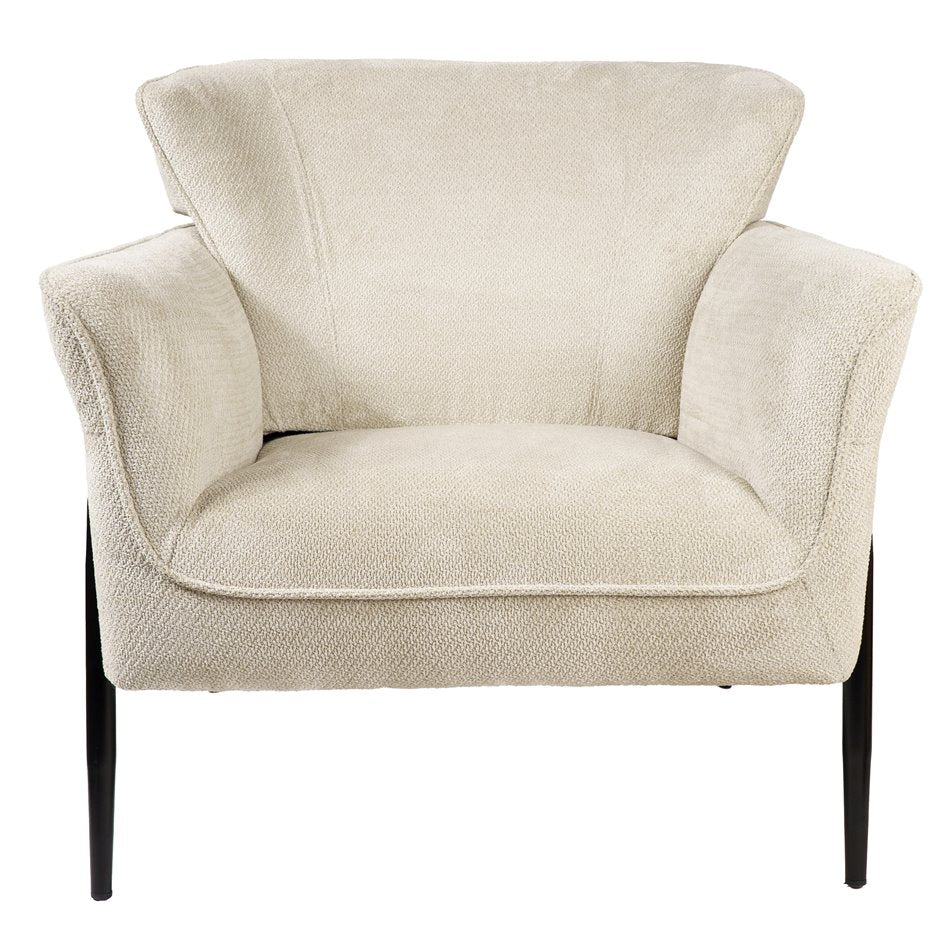 Armchair Dolni, cream color, H83x81x83cm, seat H44cm