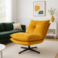 Armchair Zarra, yellow, rotatable 360 degrees, H87x70x96cm, seat height 45cm