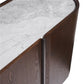 Sideboard Rond SB, sintered stone/MDF/ash veneer/metal, H78x180x42cm