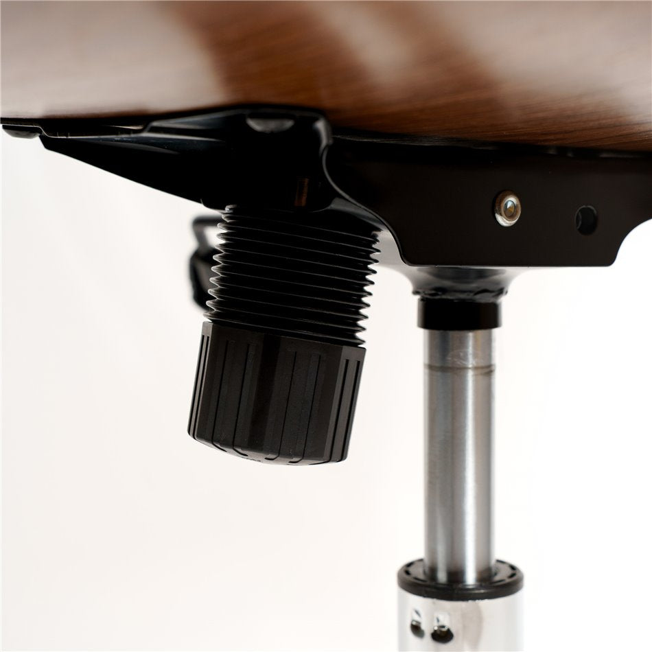 Saviore Adjustable Office Chair – Walnut and Black Eco Leather, Modern Executive Design