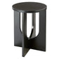 Round Black Side Table – Modern MDF Design