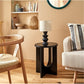Round Black Side Table – Modern MDF Design