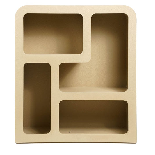 Etagere Soleya 4 medium beige, MDF, H85x75x30cm