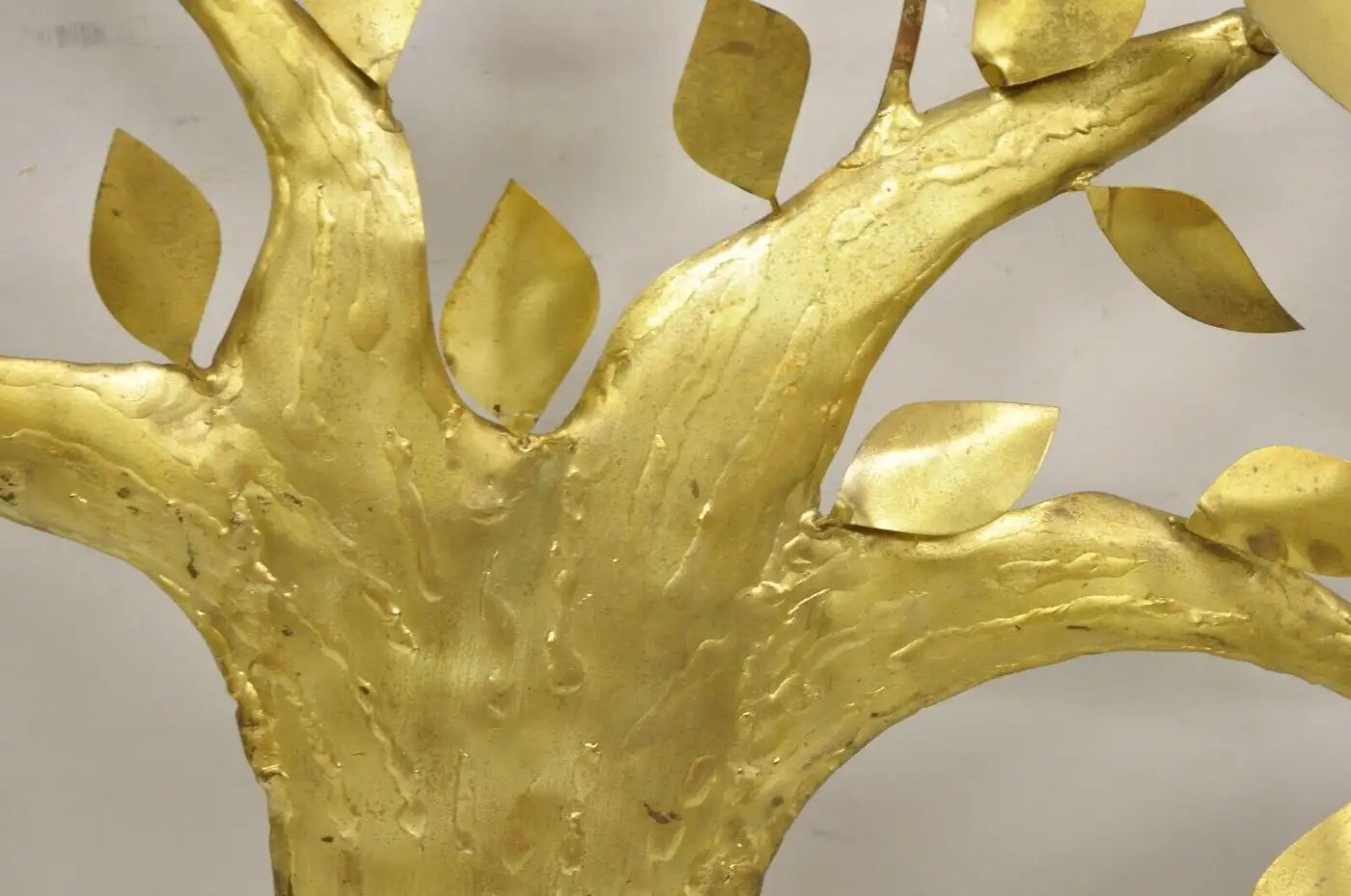 Mid-Century Modern Brass Tree of Life Large Wall Art Sculpture