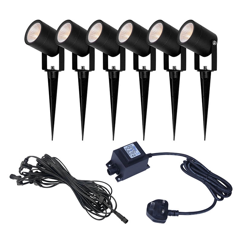 EasyFit 12V Garden Lights – Fern LED 6 Spotlight Kit