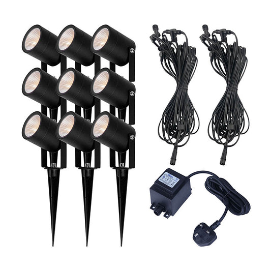 Fern LED Garden Spotlight Kit – 9 Lights (12V)