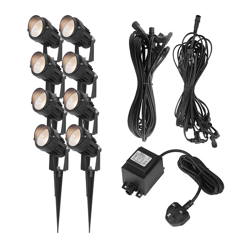 Palm LED Garden Spotlight Kit – 8 Lights (12V)