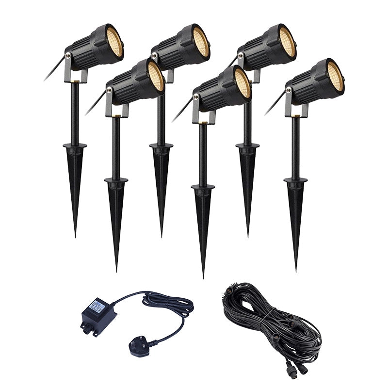EasyFit 12V Garden Lights – Bloom LED Spotlight Kit (6 Lights)