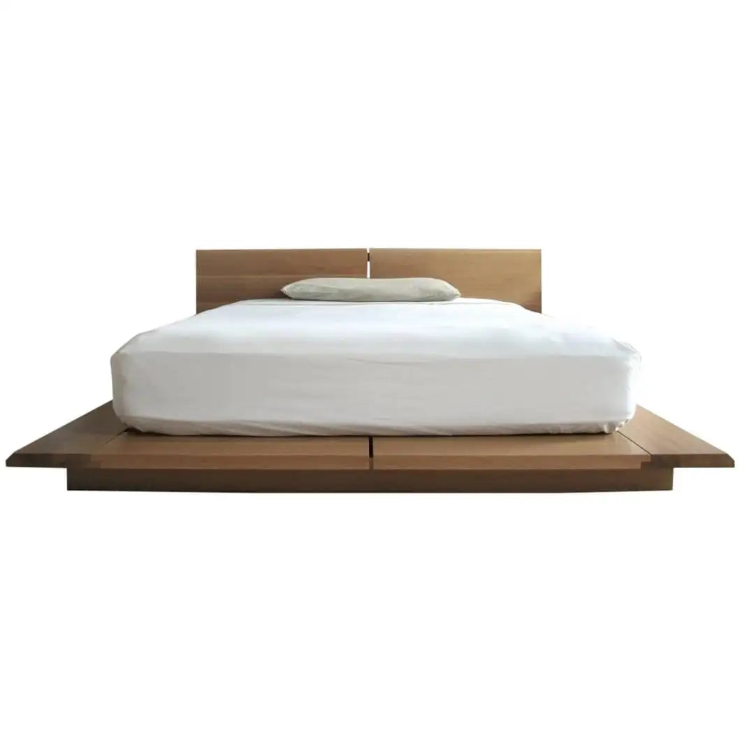 Platform, Rift Queen Bed, Mid-Century Modern, Hardwood, Custom