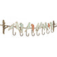 Coat rack with 8 hooks Bird Party, metal, H19x102x6cm