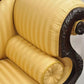 Antique American Empire Figural Carved Mahogany Recamier Gold Chaise Lounge Sofa