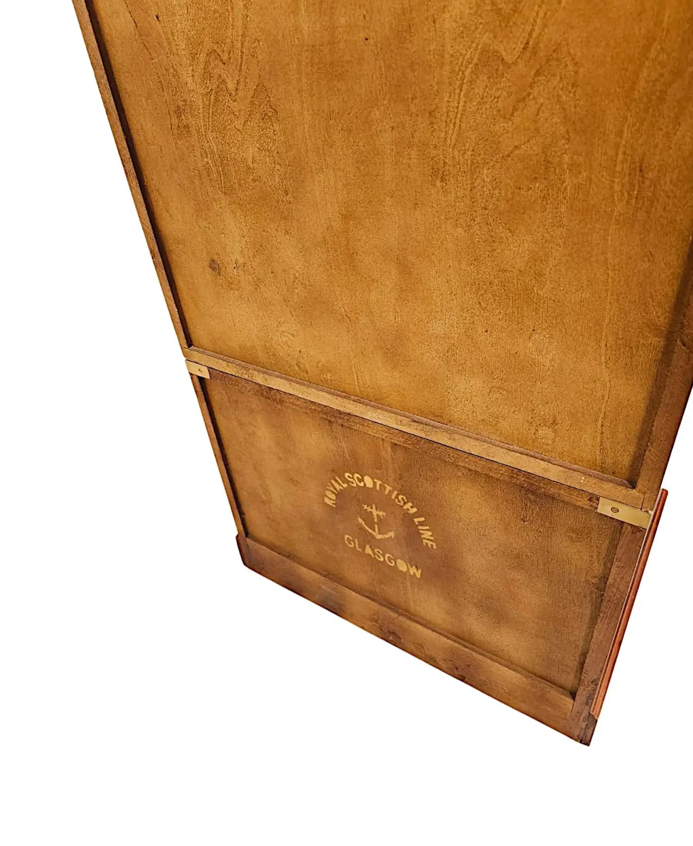 CHERRYWOOD AND BRASS HANDMADE BAR CABINET WITH INLAID STAR MOTIF