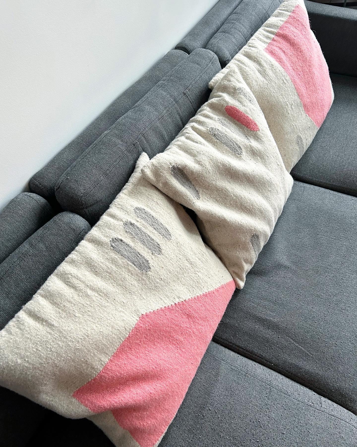 Bespoke Handwoven Wool Throw Pillow Covers Set of 3