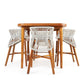 Set Of 4 Outdoor Barstools In Solid Teak