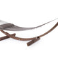 Hammock with wooden stand on a white background