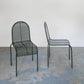 Contemporary Green Metal Garden Dining Set