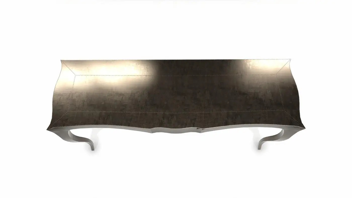 Louise Console Art Deco Desk & Writing Table — Smooth Antique Bronze by Paul Mathieu