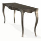 Bronze console table on a white background