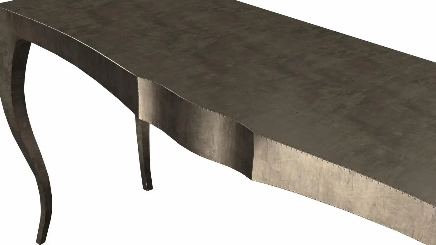Louise Console Art Deco Desk & Writing Table — Smooth Antique Bronze by Paul Mathieu