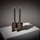 Brutalist Candle Holder R:2 - Solid Black Oak