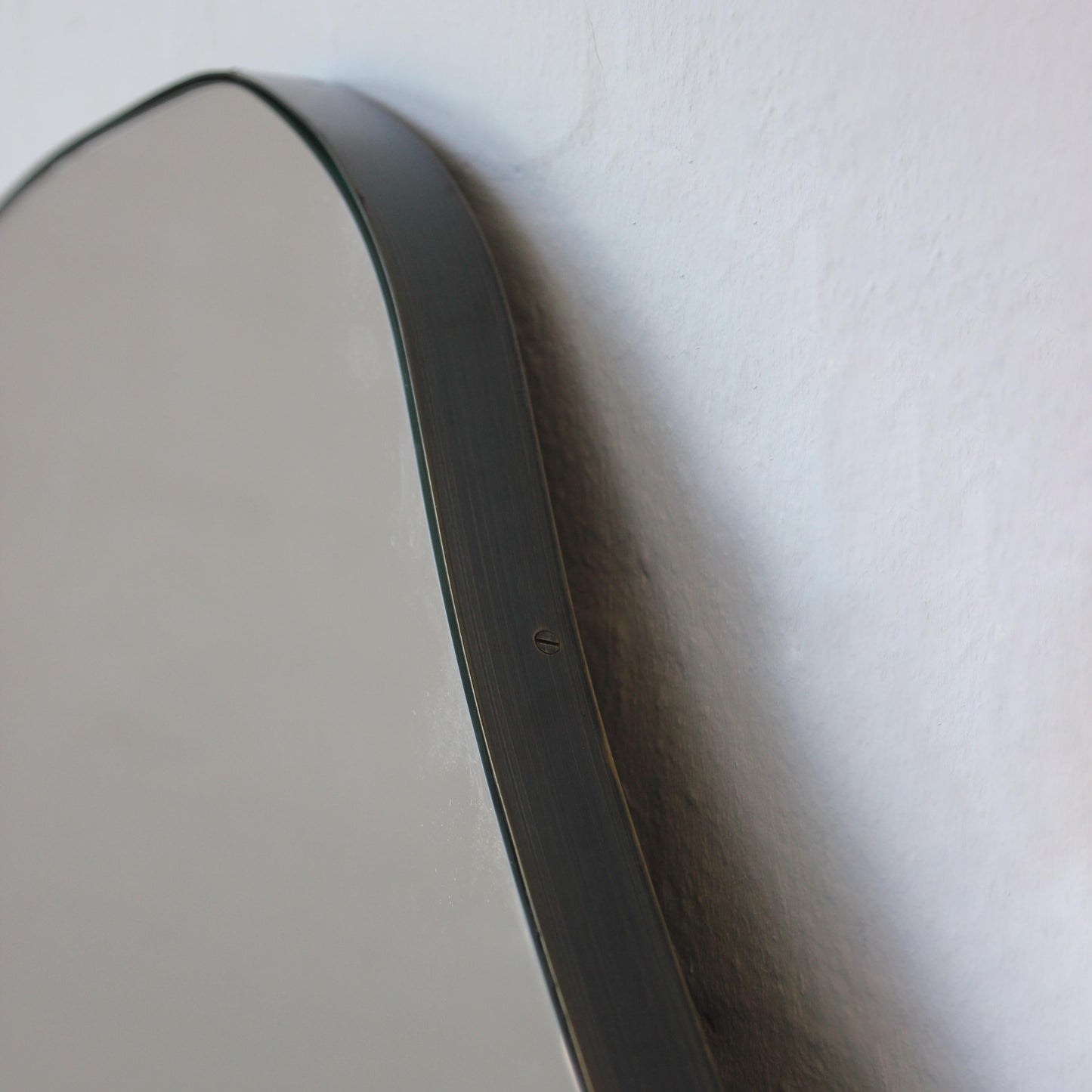 Freeform Organic Wall Mirror with Bronze Patina Frame – Contemporary