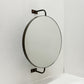 Vorso Wall-Attached Rotating Round Mirror with Bronze Patina Frame – Contemporary