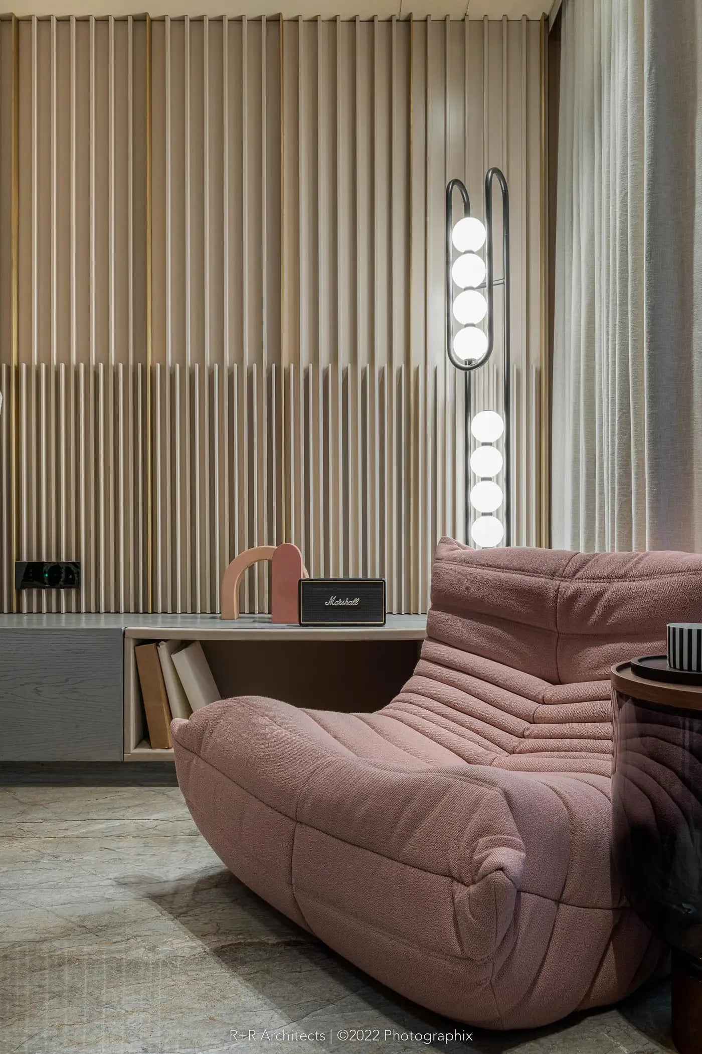 The J Standing Lamp with Integrated LED and Powder-coated Mild Steel