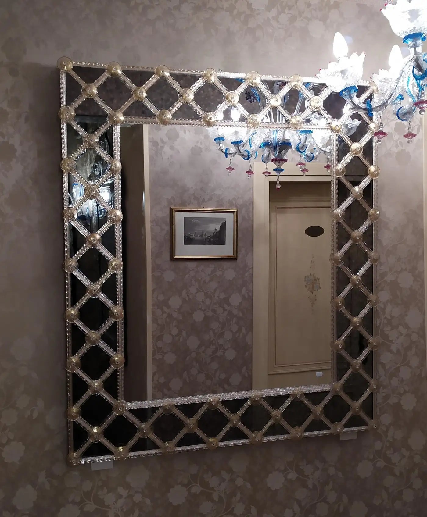 "CREME" Murano Glass Mirror