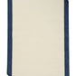 Elegant Cream & Blue Wool Hand-Knotted Rug