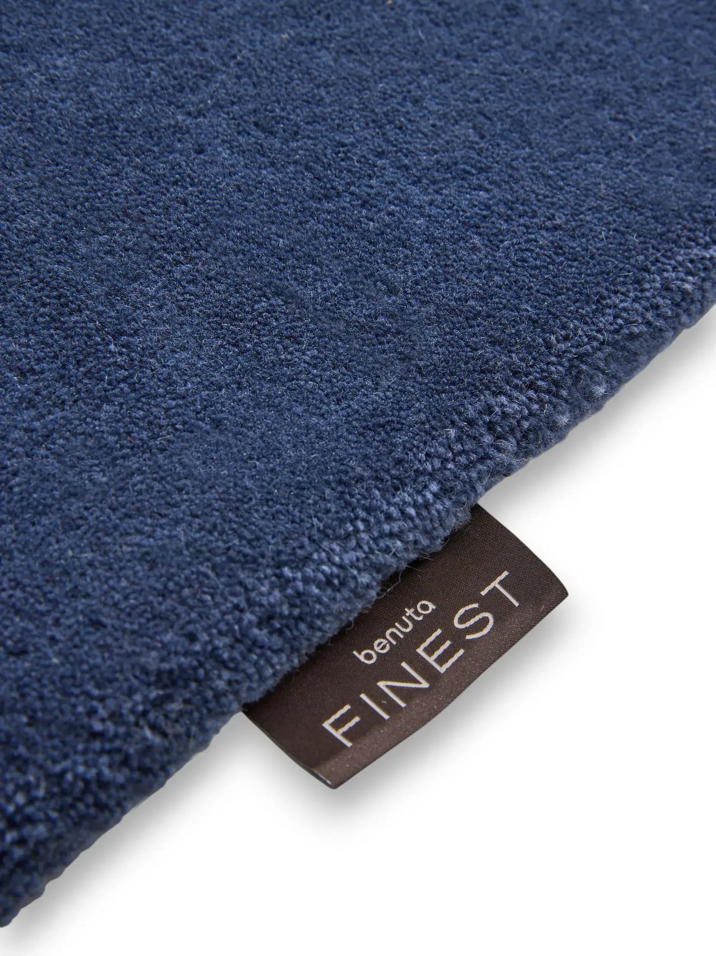 Elegant Cream & Blue Wool Hand-Knotted Rug