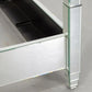 Art Deco Style Mirrored Four Poster Queen Bed Frame