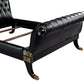 Clivedon Tufted Black Leather Bed Queen Size