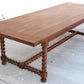 Expandable Barley Twist Dining Table Made from Walnut