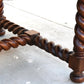 Expandable Barley Twist Dining Table Made from Walnut