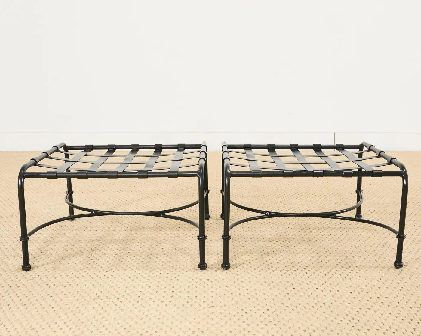 Sofa Settee Set with Ottomans