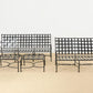 Sofa Settee Set with Ottomans