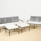 Sofa Settee Set with Ottomans