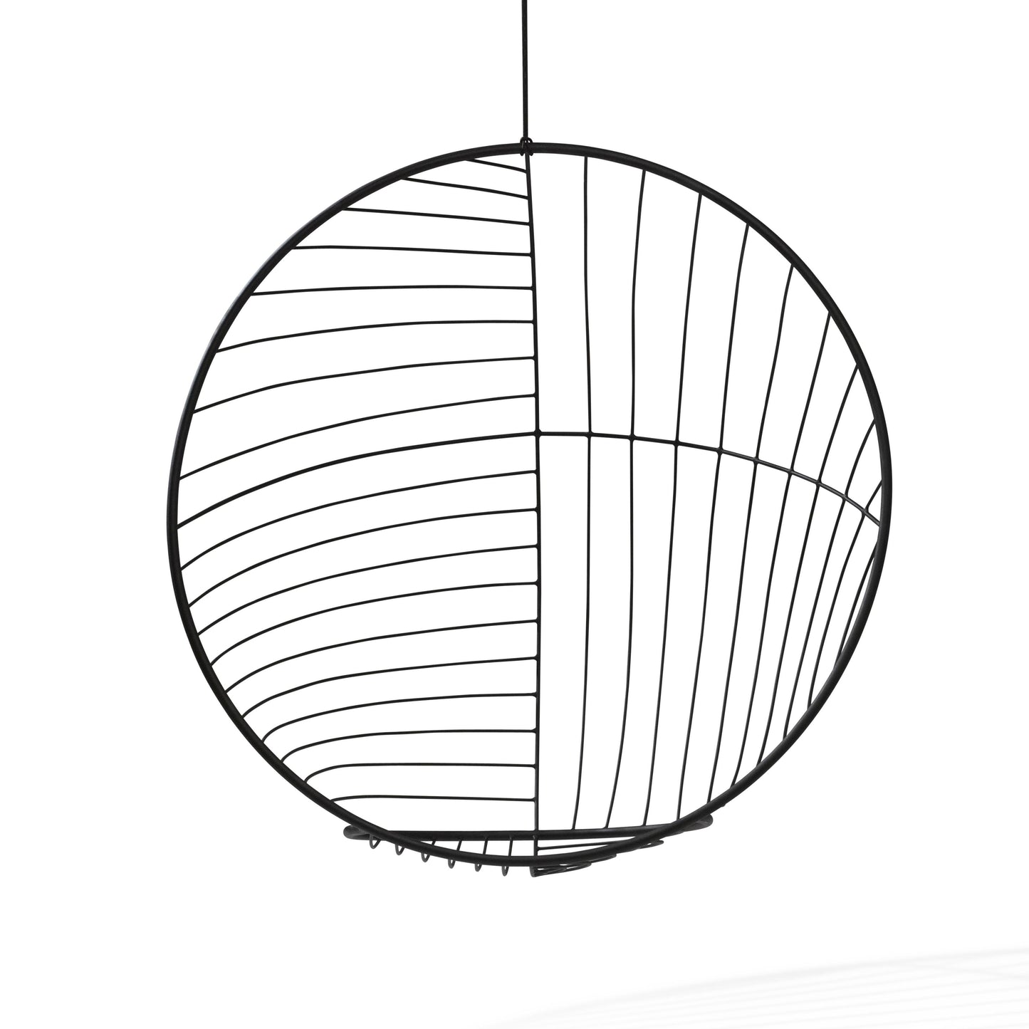 Sun Bubble Hanging Swing Chair – Modern Steel Indoor/Outdoor Black Lounger, 2022