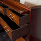 ENGLISH GEORGIAN STYLE MAHOGANY FIVE-DRAWER CHEST WITH BRUSH SLIDE