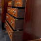 ENGLISH GEORGIAN STYLE MAHOGANY FIVE-DRAWER CHEST WITH BRUSH SLIDE